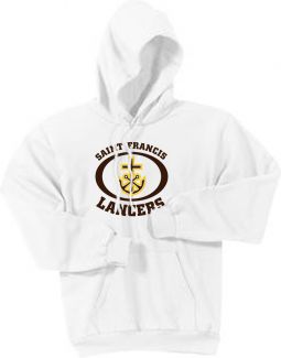 Adult Pullover Hooded Sweatshirt, White